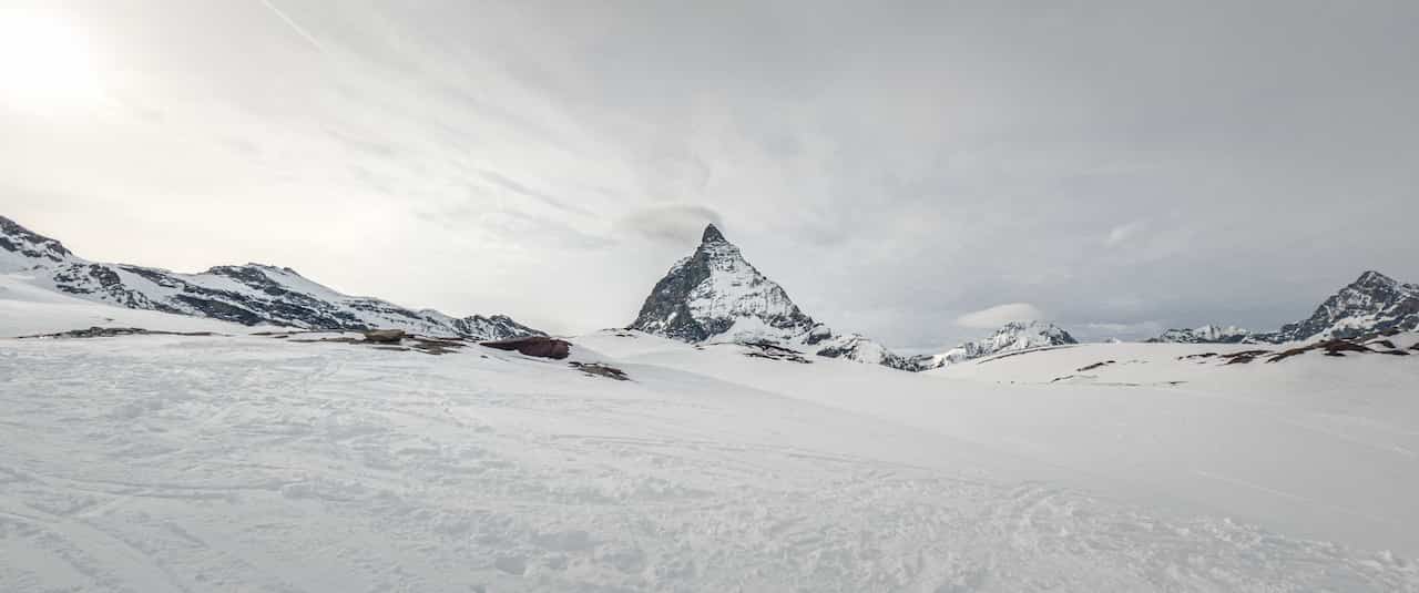 Matterhorn along the ski piste