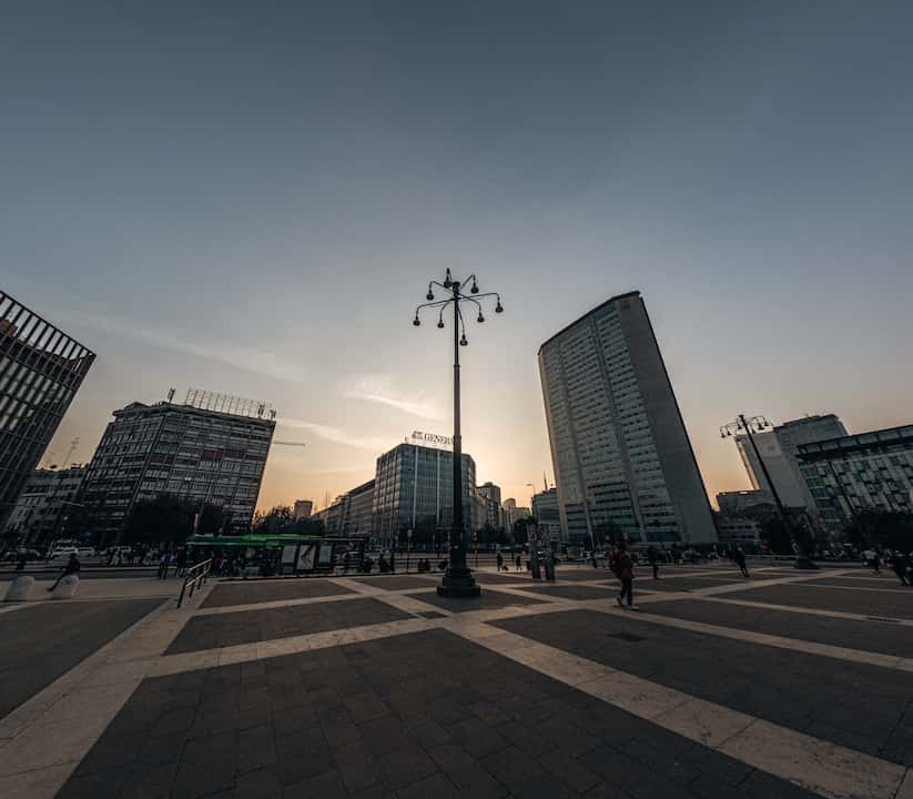Outside the train station in Milano, February 17, 2024