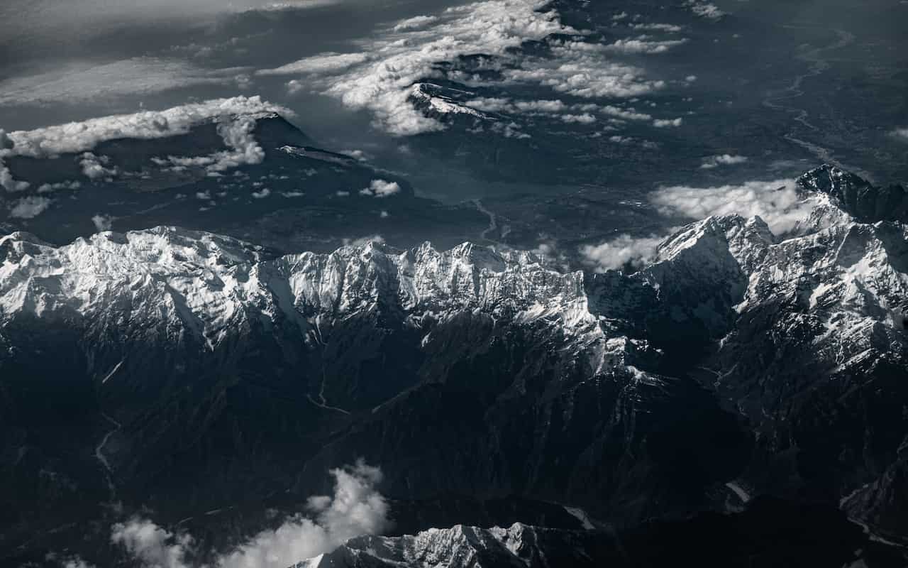 Aerial photography over the Alps: The Alpern Bird View, Flying from Trieste (Italy) to Stansted (England), 2024
