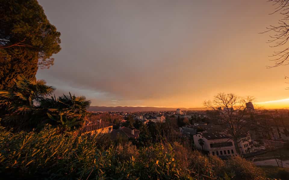 Sunset in Gorizia (Italy) 19 February 2024